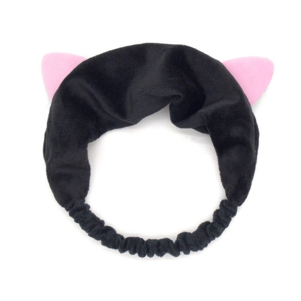 💸 $2 ADD-ON Soft Black Cat Ears Headband